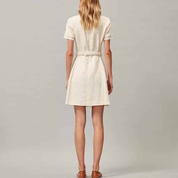 TORY BURCH LINEN SHIFT DRESS Size 4 - Picture 4 of 10